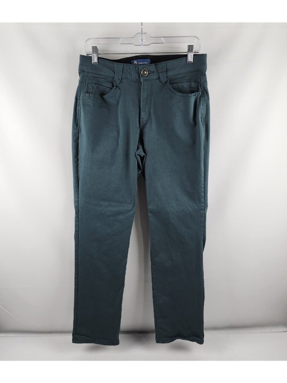 Democracy Pants Womens 10 Green AB Solution Straight Leg (30x29) B2295E8X2